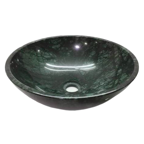 LAVABO ĐÁ TỰ NHIÊN - TRÒN MỎNG (XANH ẤN ĐỘ) LVT04 (1)